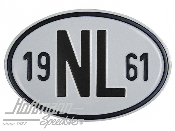 Plaque de nationalité "NL", alu, avec année "1961" |  | 020-2391-61