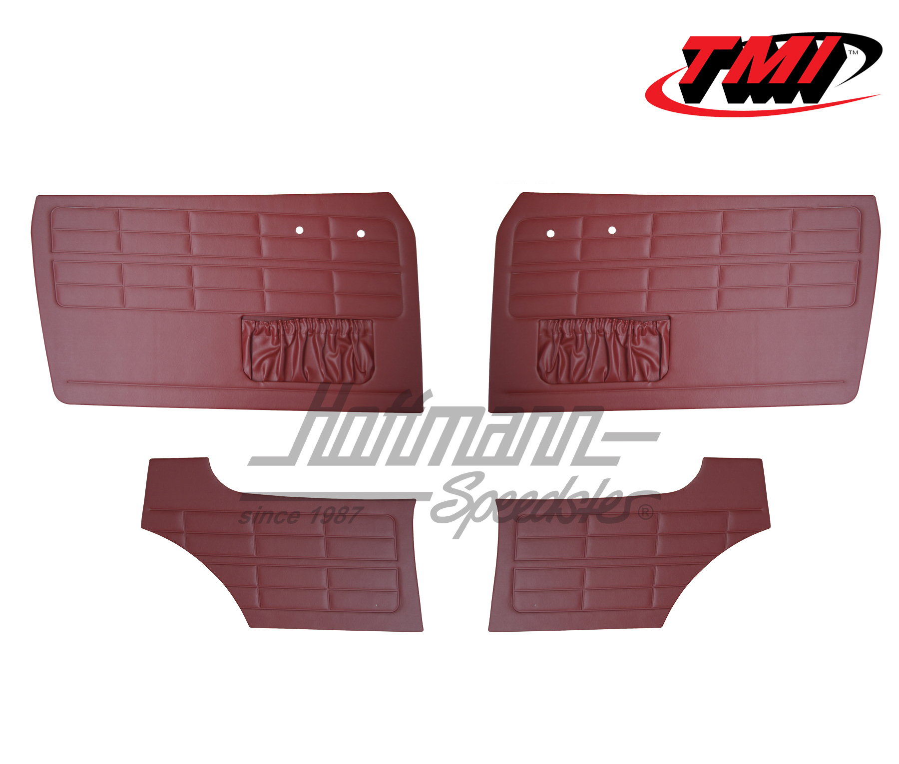 Panneaux intérieurs de portes, Karmann Ghia Coupé, -7.63, rouge | 10-1524-17 | 066-0010-06