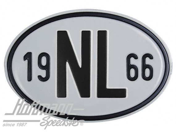 Plaque de nationalité "NL", alu, avec année "1966" |  | 020-2391-66