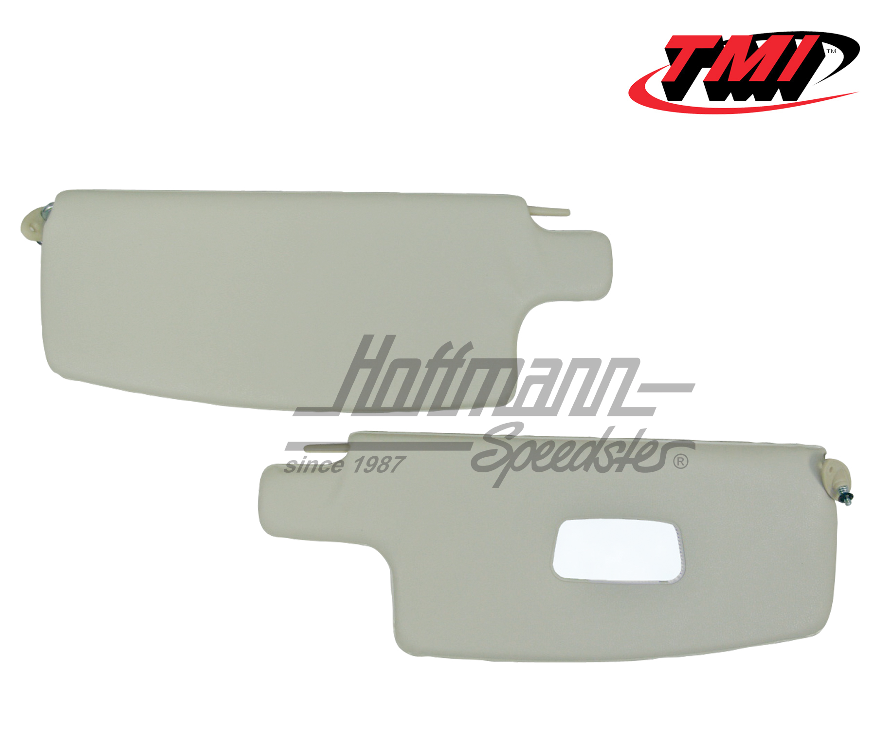 Pare-soleils, blancs, avec miroir, Cox Berline + Cabriolet | 21-1033-215 | 055-7311-10