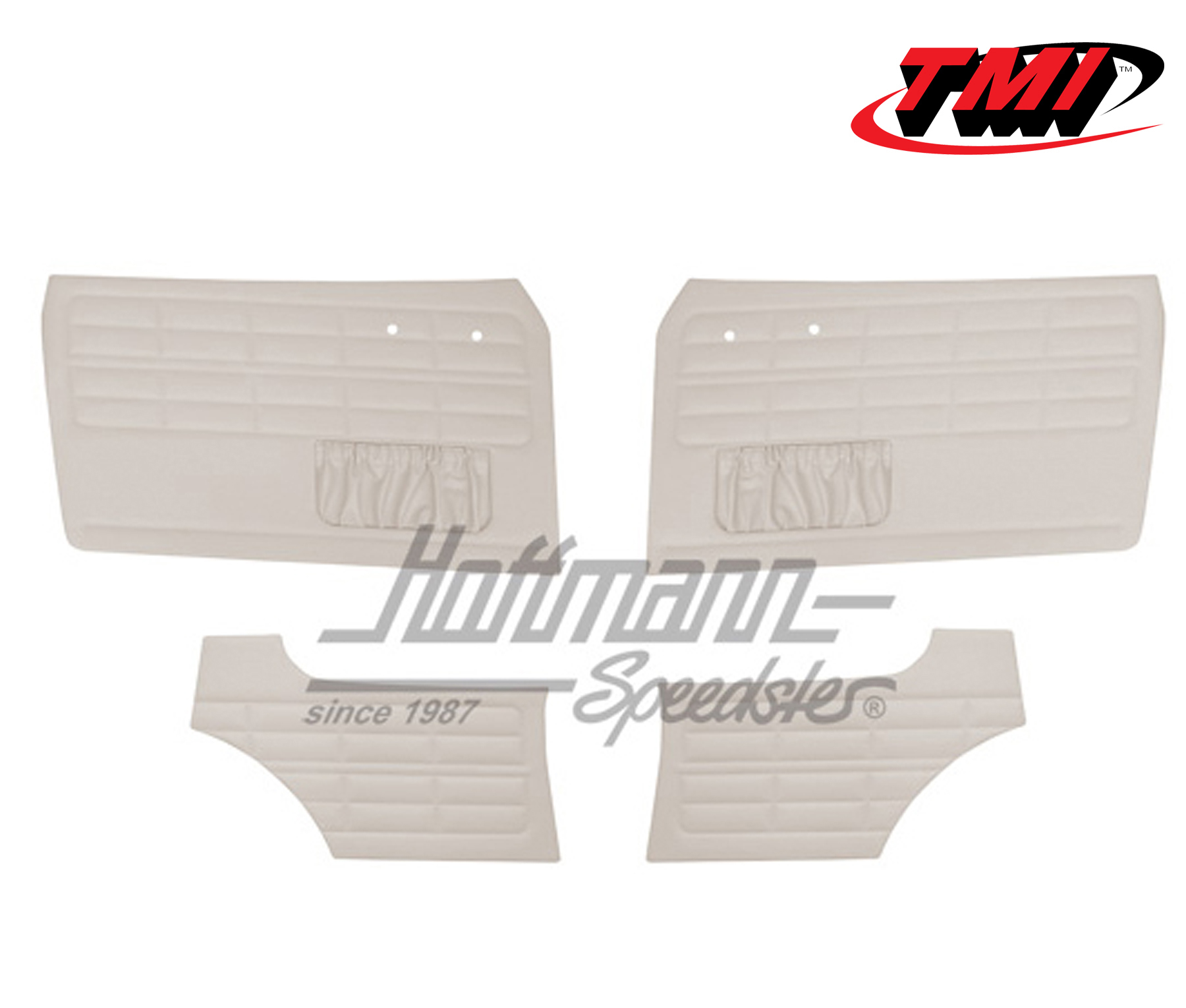 Panneaux intérieurs de portes, Karmann Ghia Coupé, -7.63, blancs | 10-1524-20 | 066-0010-00