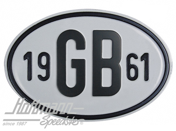 Plaque de nationalité "GB", alu, avec année "1961" |  | 020-2404-61