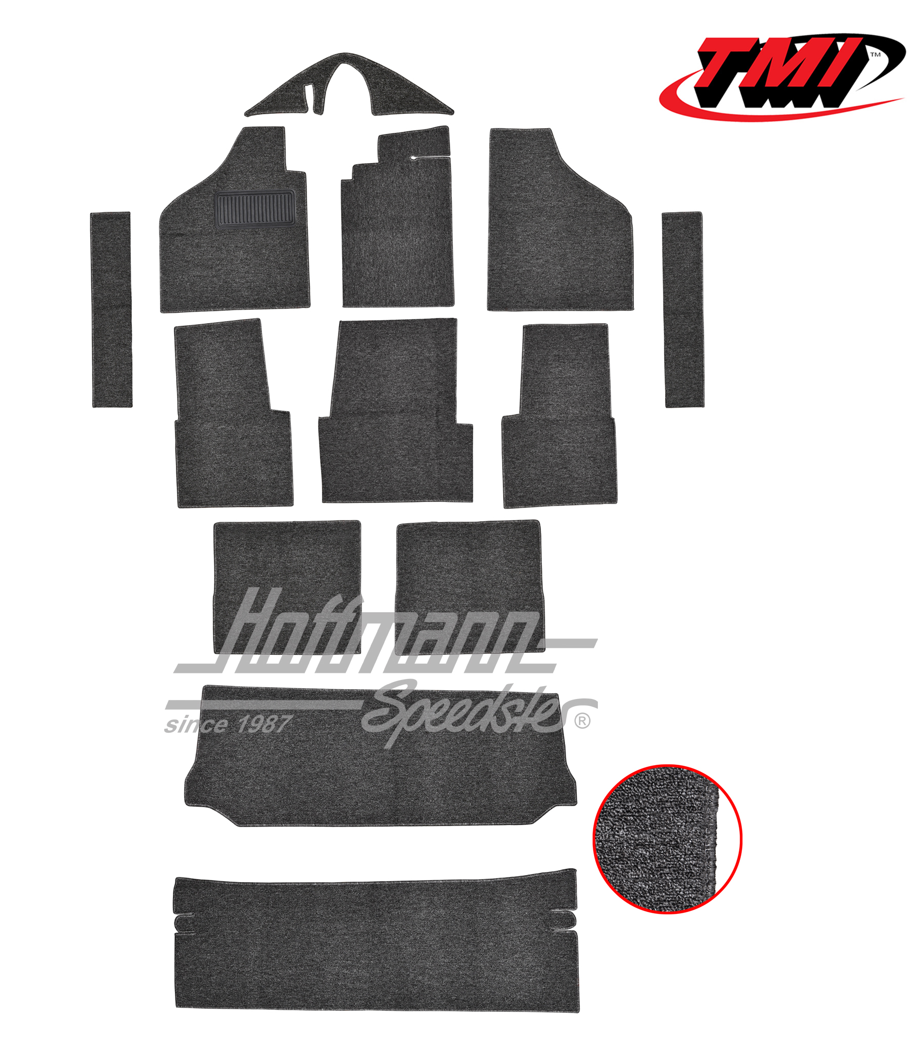 Kit moquettes, Type 181, gris | 34-1406-407 | 080-5070-40