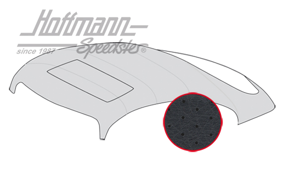 Ciel de toit, avec toit ouvrant, 356, perforé, noir                                                 