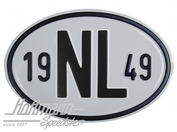 Plaque de nationalité "NL", alu, avec année "1949" |  | 020-2391-49