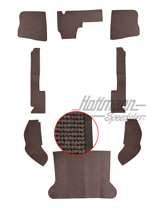 Kit moquettes, Berline, 64-67, fil de poils, anthracite |  | 026-5025-02