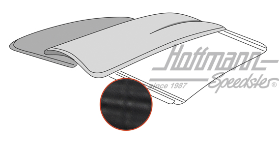 Housse de toit pliant, 55-56, PVC, noire | --- --- --- | 055-7183-11