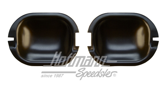 Coquilles de poigées de porte, alu, noir, Golf 8.83- | 50028 | 200-6645