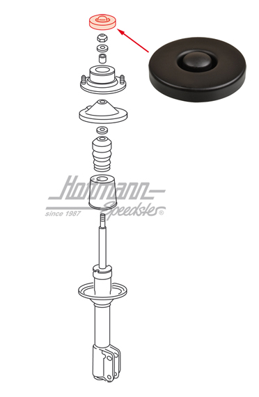 Capuchon, palier de jambe de suspension, en haut, 6.77-7.92 | 171 412 359 | 140-4000