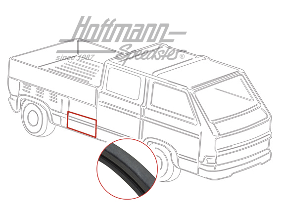 Joint de cabine de chargement, Bus T3 pick-up | 245 829 571 A | 350-2010