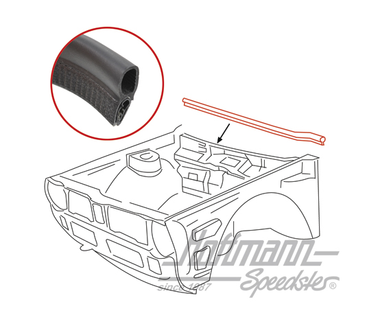 Joint, âme/deflecteur d'eau, avant | 171 819 519 C | 180-7395