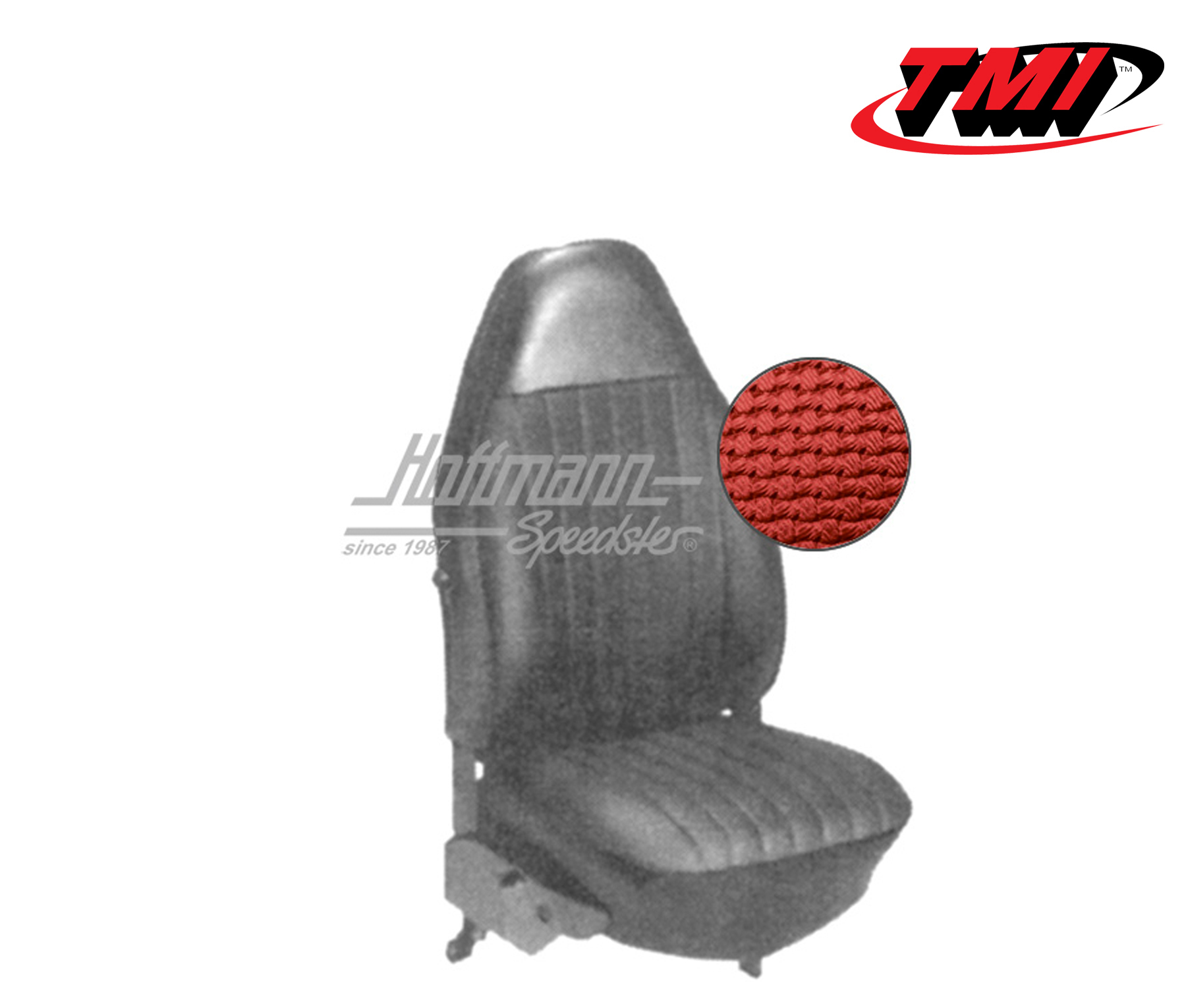 Housses de sièges, Berline, 8.72-7.73, tissu natté, rouges | 43-1127-07 | 055-5210