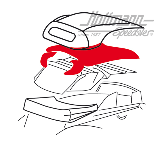 Matelassure de capote, Cabriolet, .63-7.71 |  | 020-4640