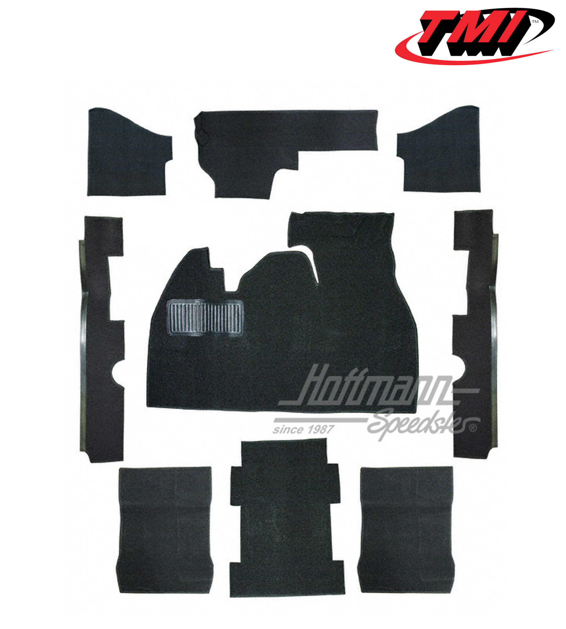 Kit moquettes, Cox Berline, velours, noir, 1303 | 34-F1214-801 | 055-7607