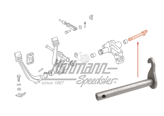 Arbre, pédale d'embrayage, .71-                                                                     