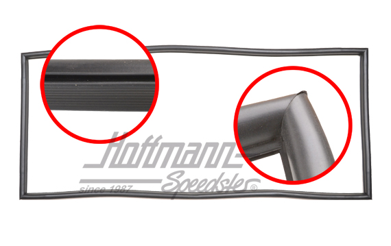 Joint, capot-moteur, Bus T2, 8.67-7.71, Top Qualité | 211 827 711 A | 090-6170-06