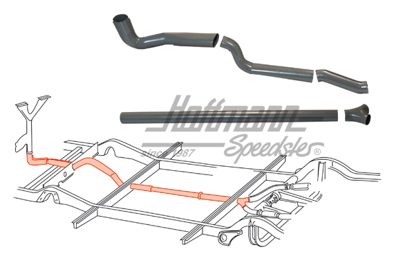 Jeu de tubes de chauffage, complet, 5-pièces, Bus T1, -7.67 | 255 211 000 | 095-0600-50