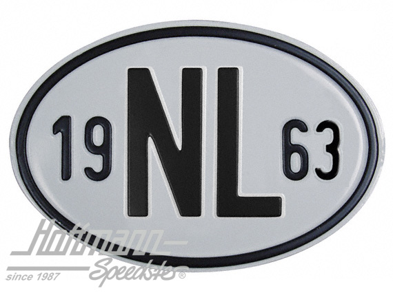 Plaque de nationalité "NL", alu, avec année "1963" |  | 020-2391-63