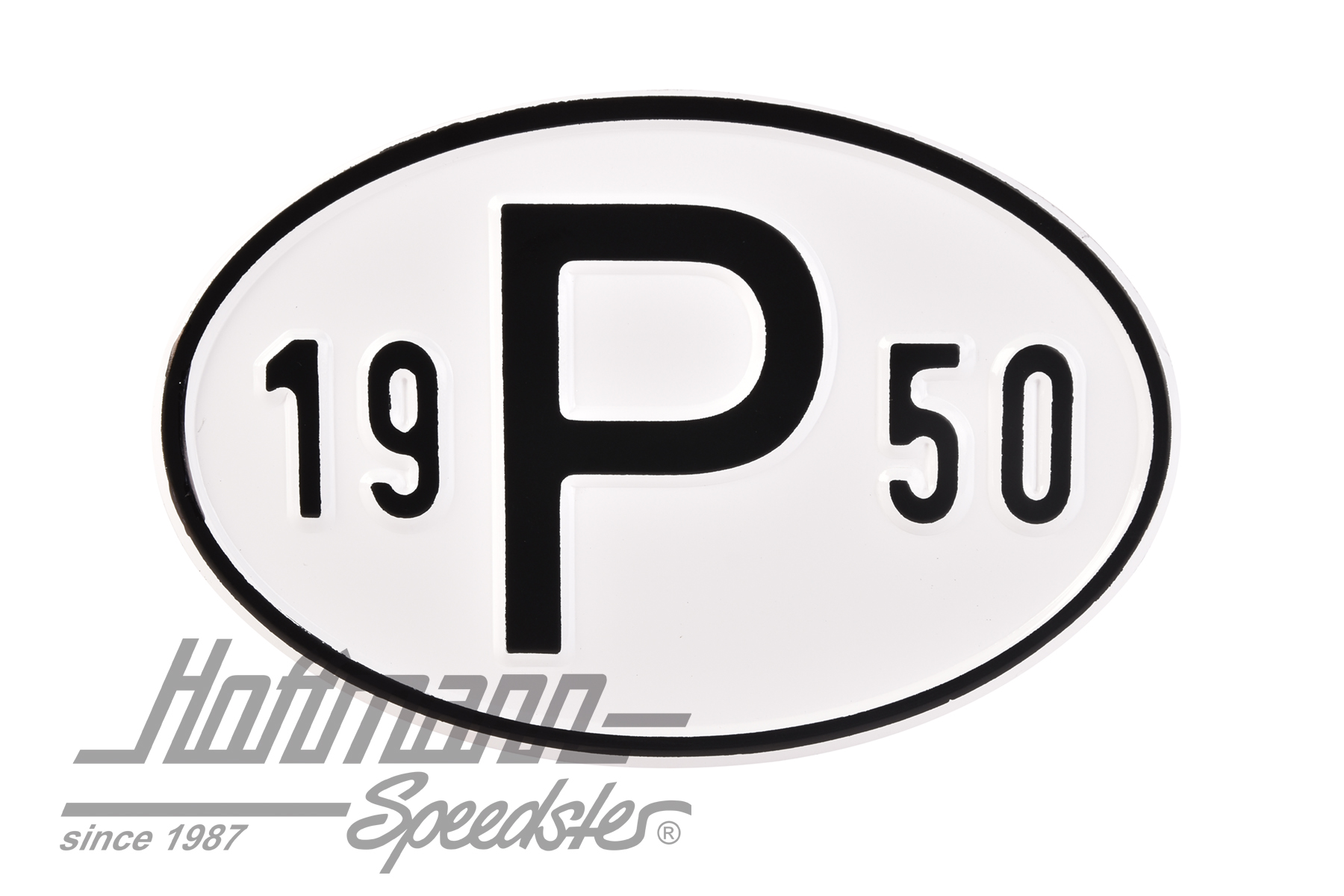 Plaque de nationalité "P", alu, avec année "1950" |  | 020-2405-50