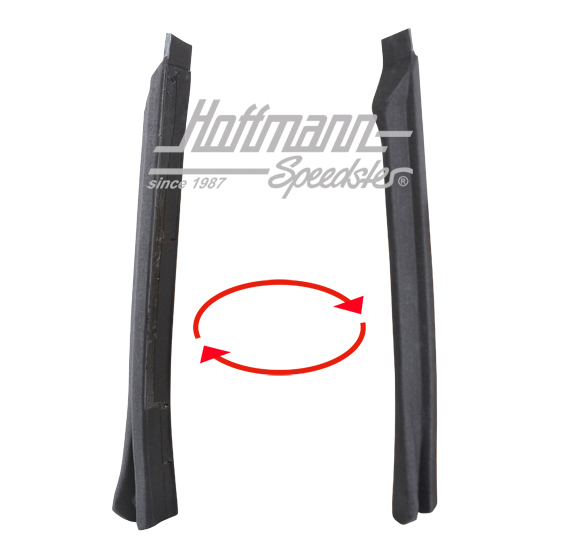 Joint, cadre de toit, intérieur, Cabriolet, 83-85, droite                                           