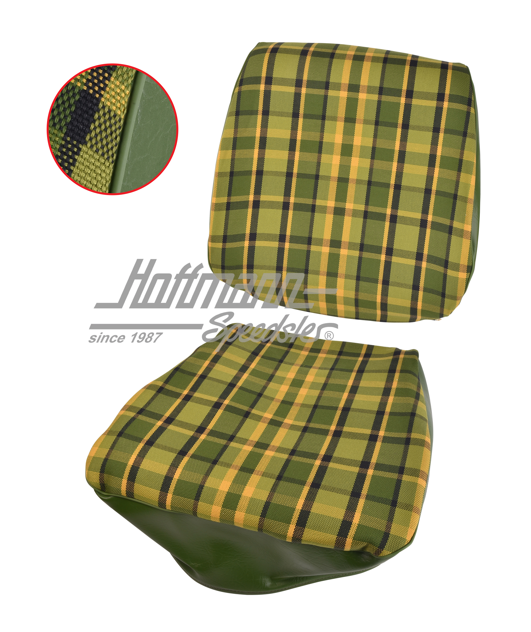 Housse de siège, Westfalia, vert/jaune, 74-79                                                       