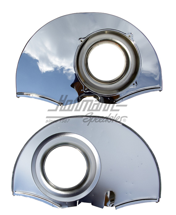 Carter de turbine "Oldie 30CV", chromé, sans ouvertures de chauffage | AC 119 011 | 020-1105