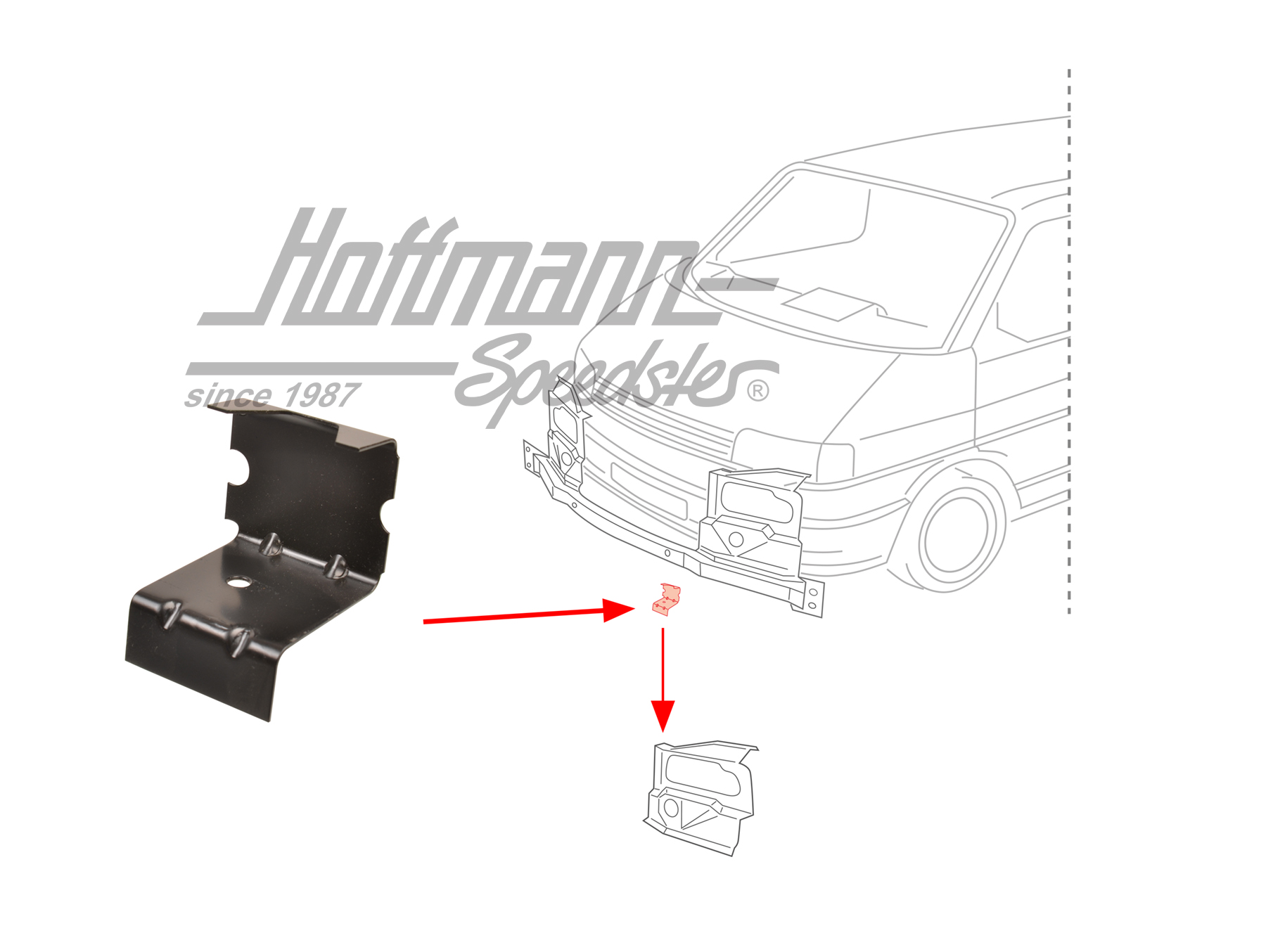 Plaque de serrure, phare, Bus T4, gauche/droite | 701 805 085 | 408-8004-10