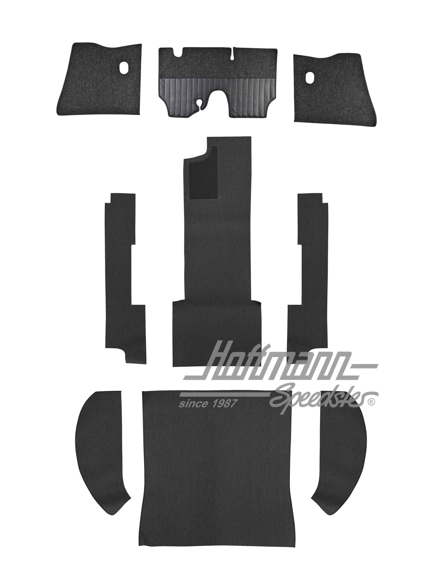 Kit moquettes, Berline, 8.53-7.57, fil de poils, anthracite |  | 026-5020-02