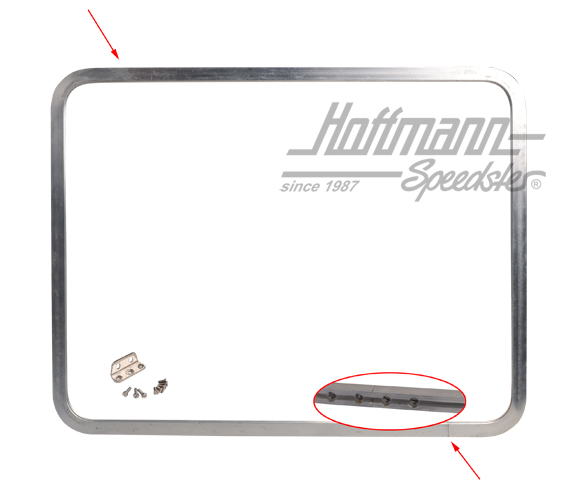 Cadre, vitre pop-out
, latéral, Aluminium | 221 847 105 AL | 089-3840-08