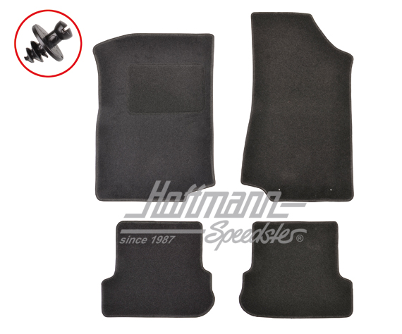 Tapis de sol, Golf 2, 4-pièces, noirs |  | 200-6005