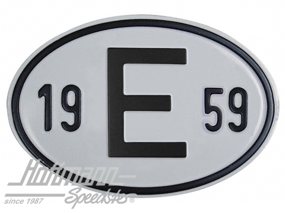 Plaque de nationalité "E", alu, avec année "1959" |  | 020-2403-59