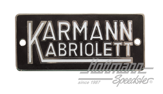 Écusson Karmann "Karmann Kabriolett" | 151-901 | 020-6084