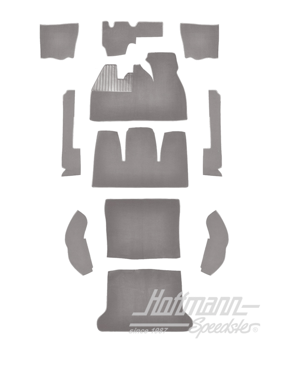 Kit moquettes, Cox Berline, 8.68-7.72, gris |  | 026-5523