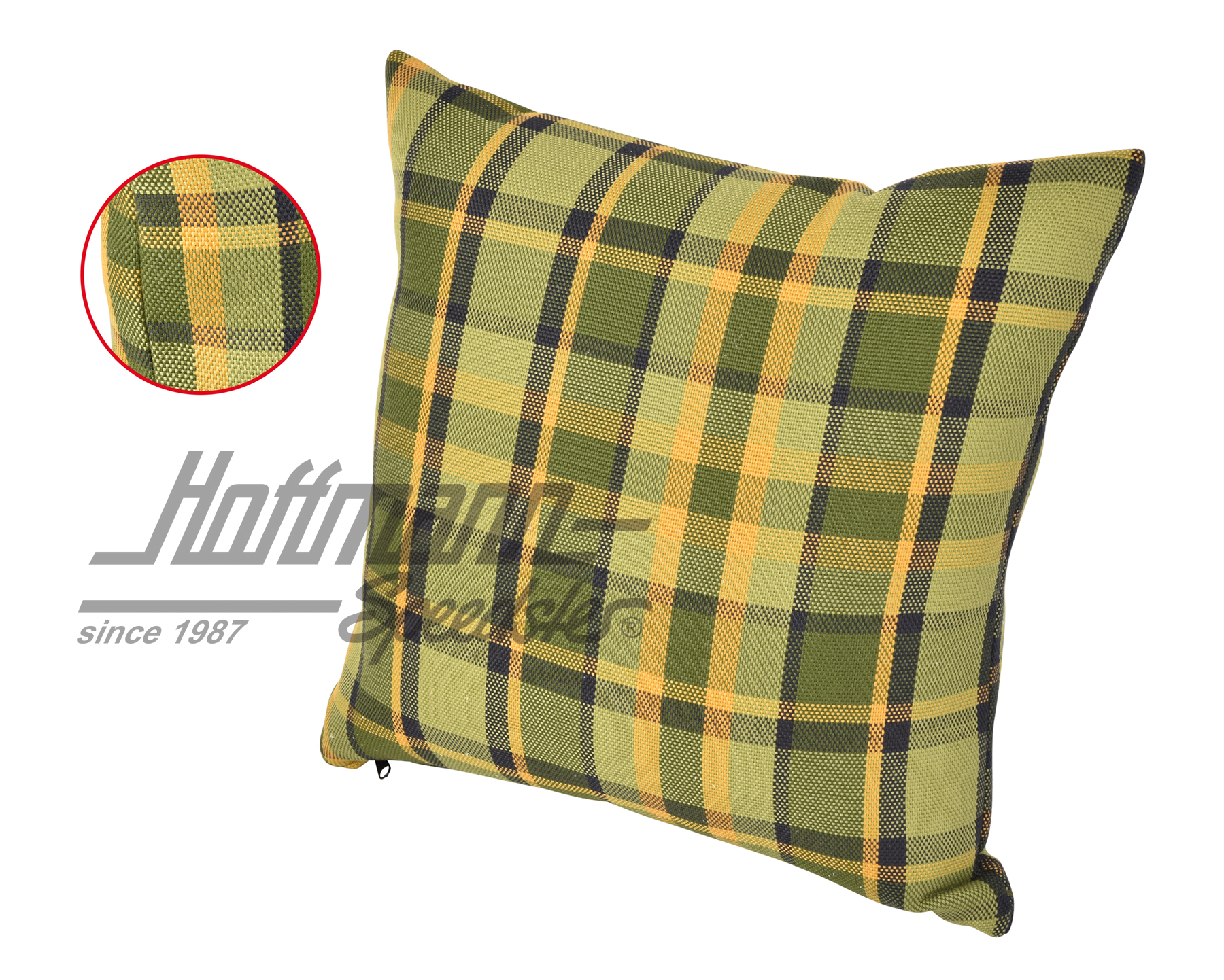 Coussin, Westfalia, vert/jaune, 39x39cm |  | 098-1310-56