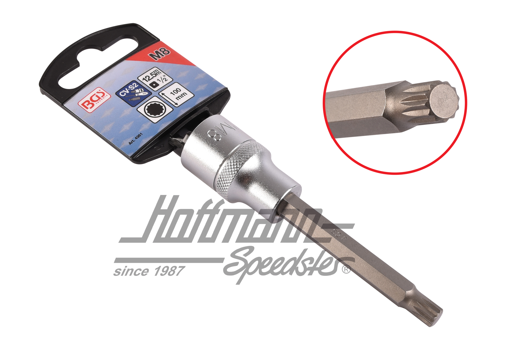 Douille à plusieurs dents M8, avec raccord enfichable de 1/2" |  | 027-0480