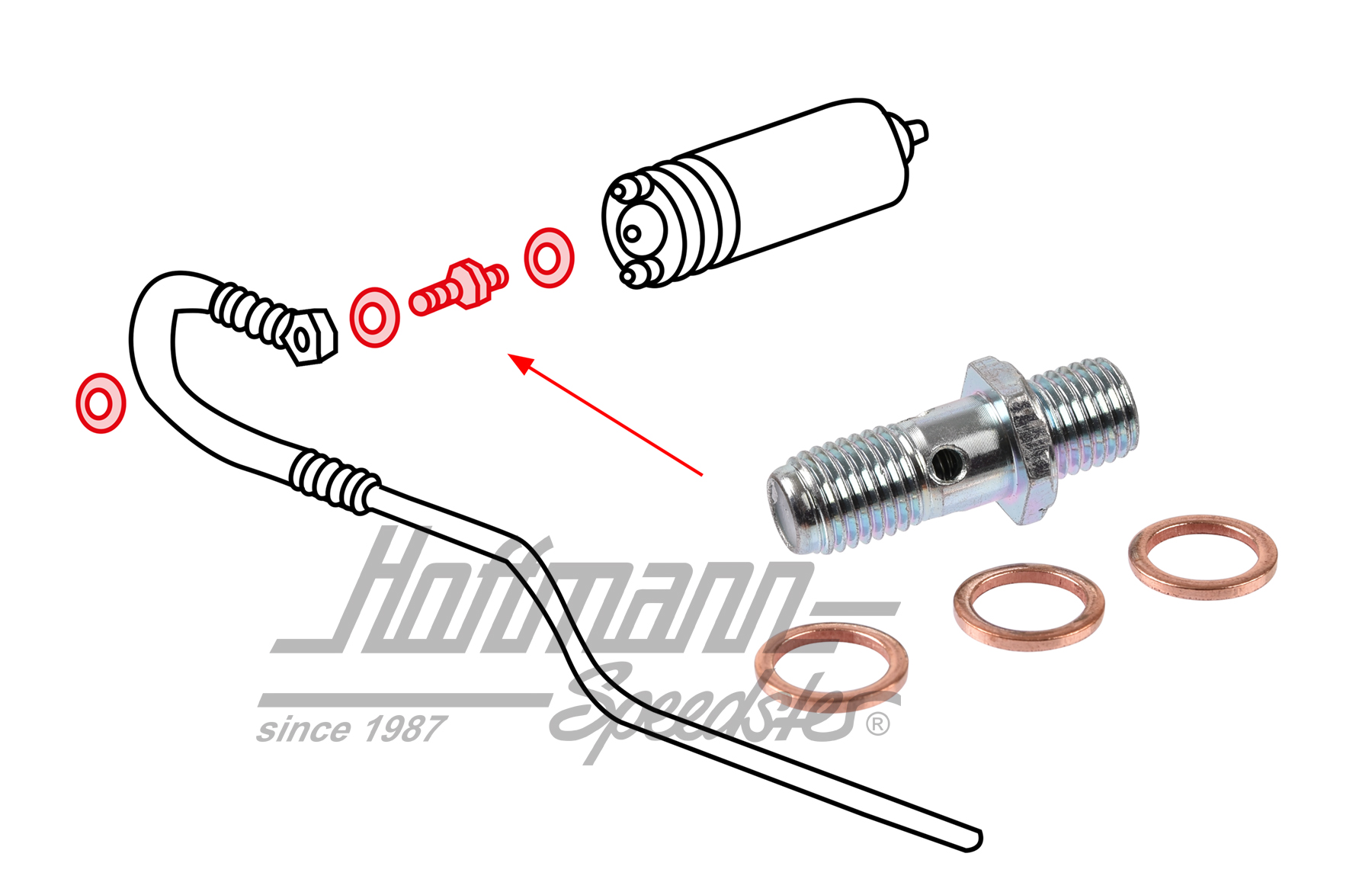 Soupape de raccordement, pompe à essence, 964/993                                                   
