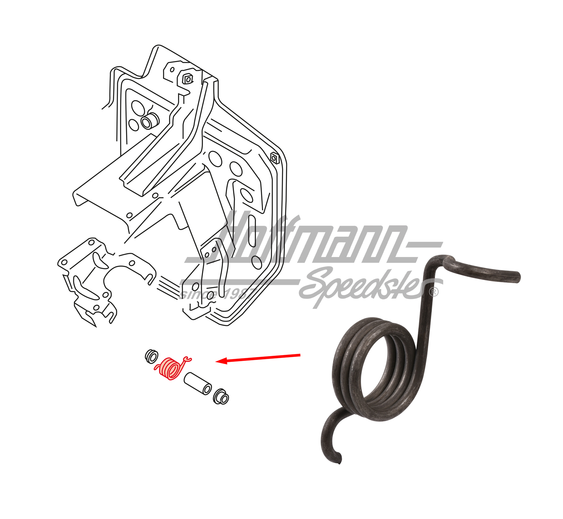 Ressort, pédale d'accélérateur, Bus T4 TDI | 701 721 549 A | 407-1020-70