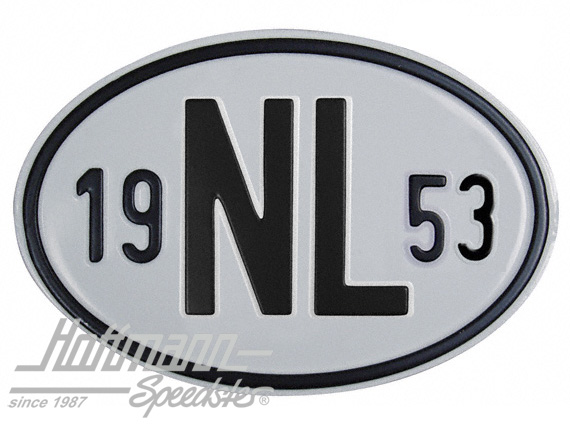 Plaque de nationalité "NL", alu, avec année "1953" |  | 020-2391-53