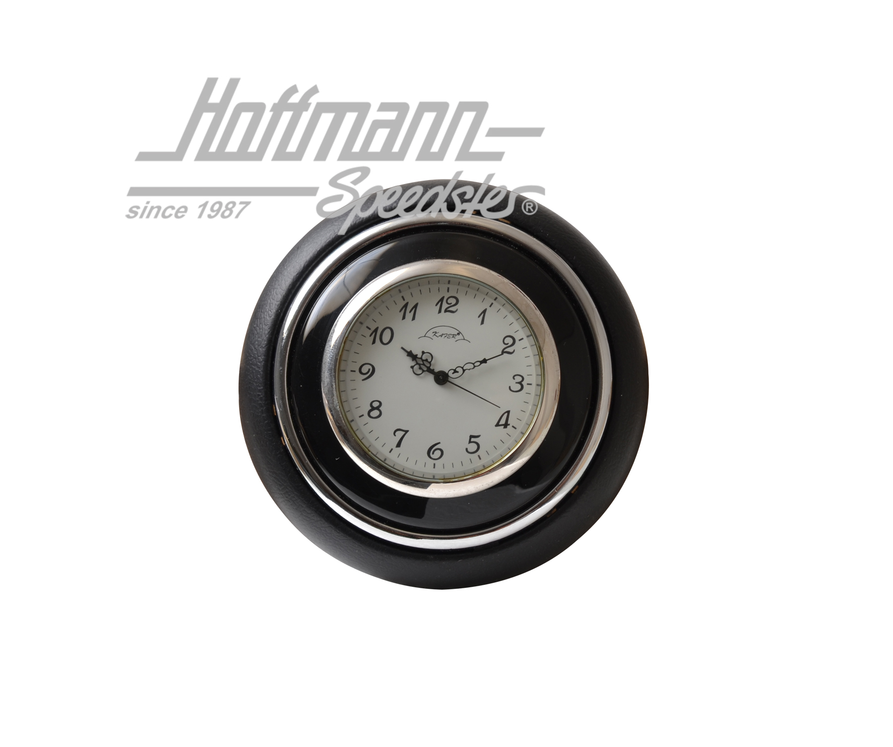 Bouton de klaxon, avec horologe, Cox/Bus, noir                                                      