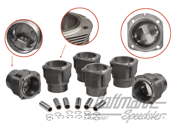 Kit cylindrée, Porsche 911S, 2.2/2.4, 86mm, JE(H) | 008 911 86S JE | 530-0024