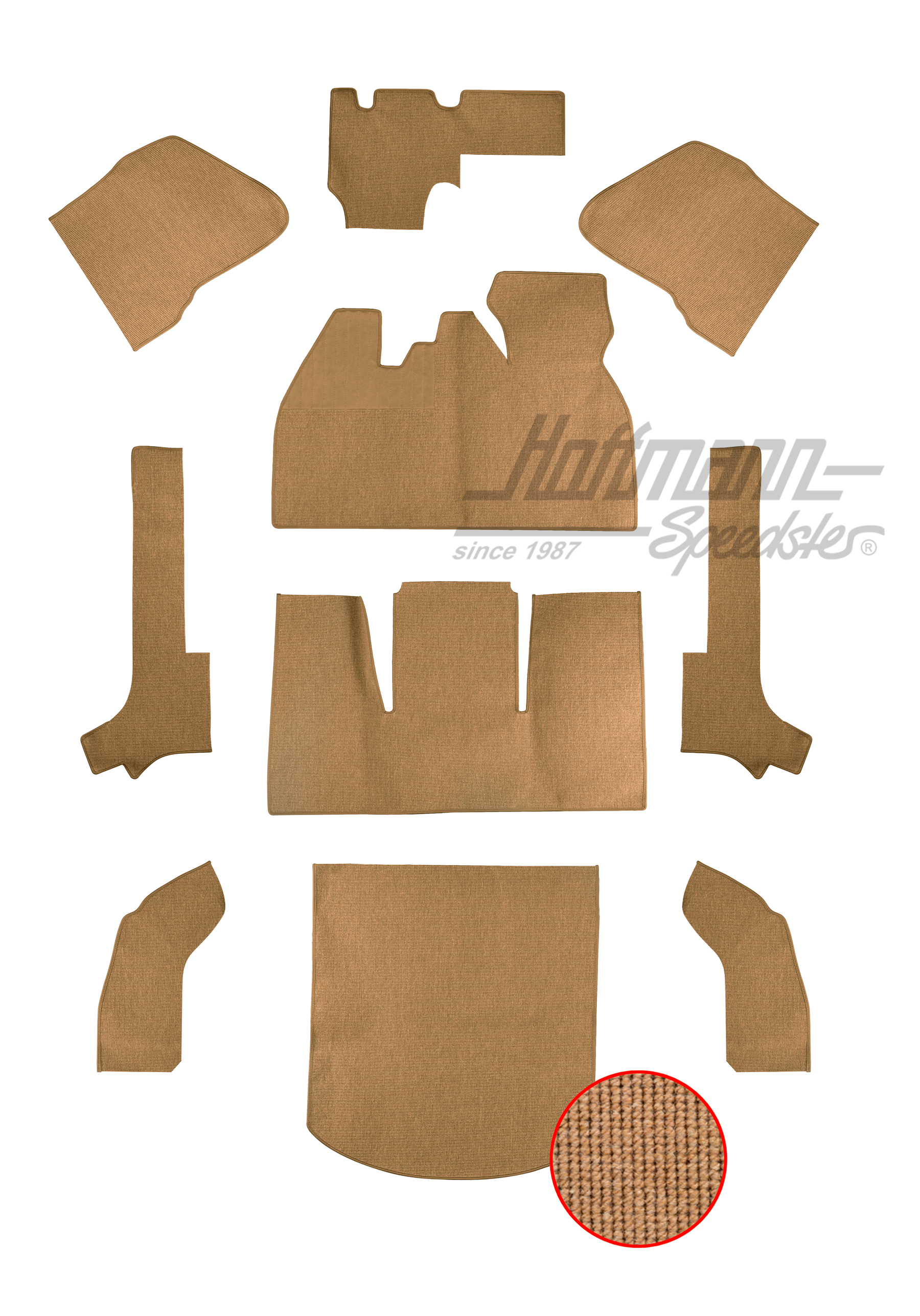 Kit moquettes, Cabriolet, 56-64, fil de poil (10), beige |  | 026-5044-05