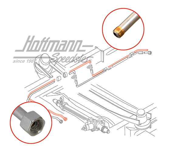 Conduite de retour, servo-dircetion, avant | 251 422 851 | 330-4282