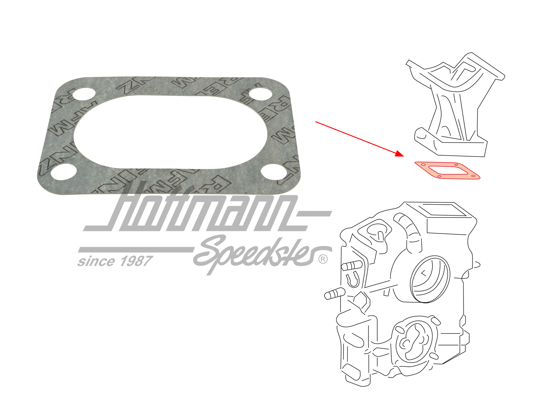 Joint, support d'alternateur, 356/912                                                               