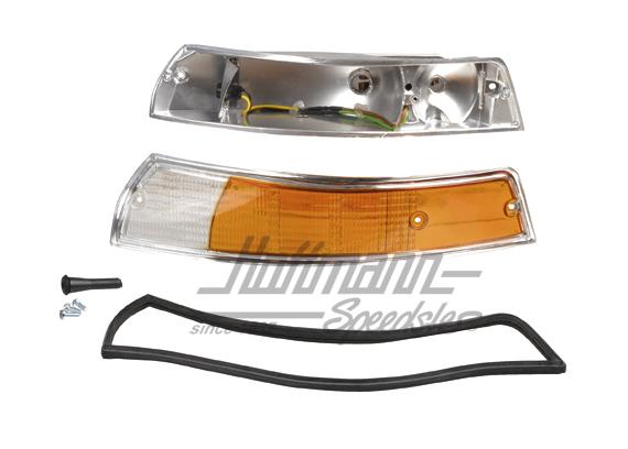 Clignotant, blanc/jaune/chromé, 65-71, gauche | 901 631 401 03 | 580-1490-01