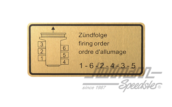 Autocollant "Ordre d'allumage", 911, 65-78 | 901 006 502 00 | 580-8036