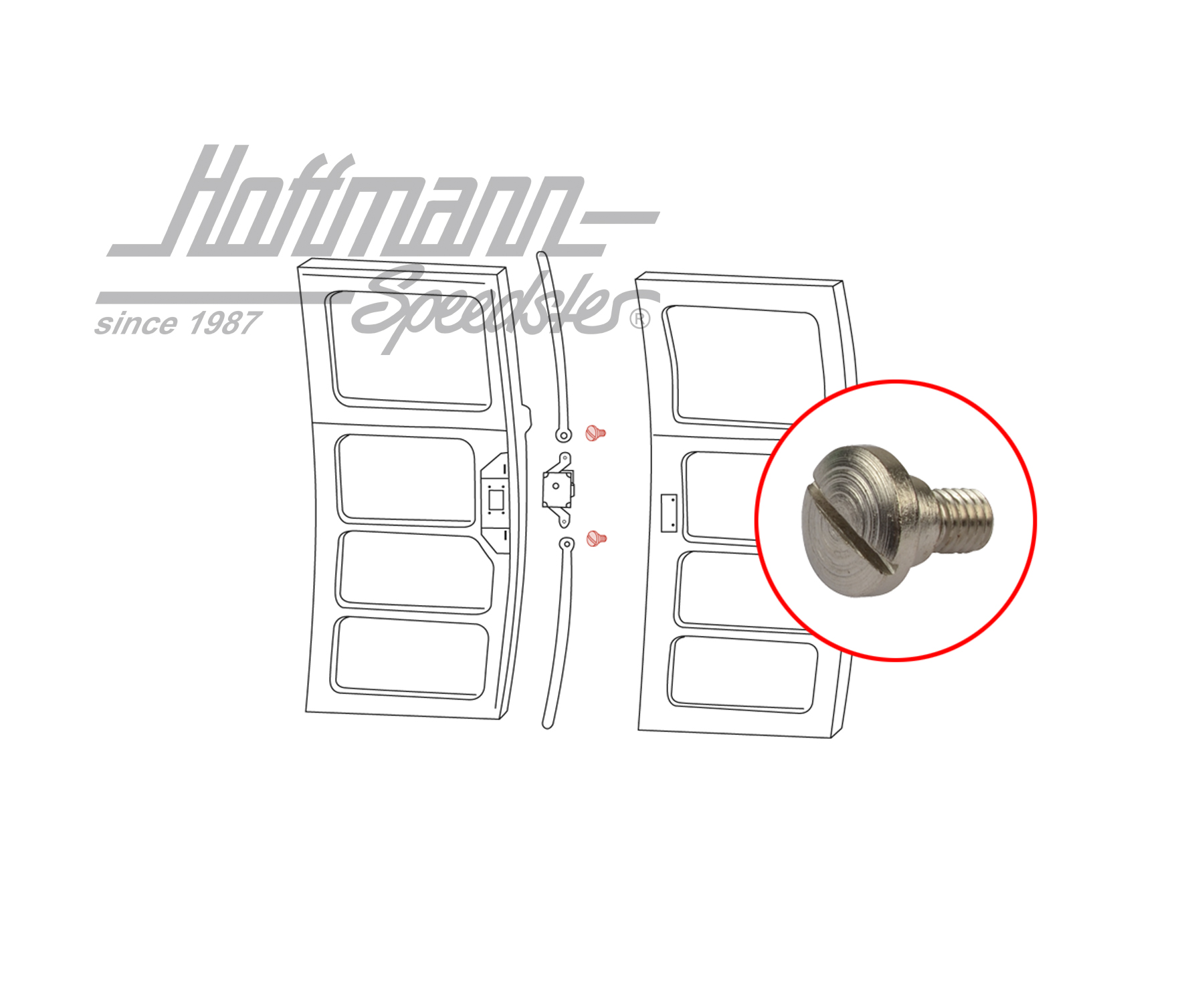 Vis, barre de verrouillage, hayon | 211 841 681 | 089-4258-60