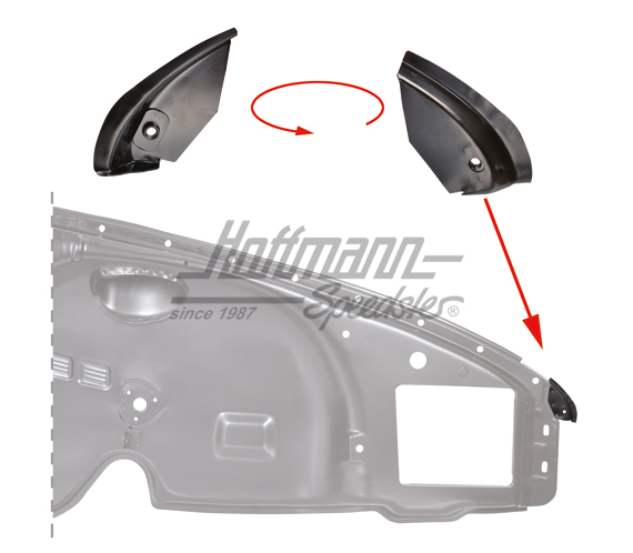 Cornière de tôle, avant, petite, 911, 65-73, droite | 901 501 304 00 | 590-0069-02