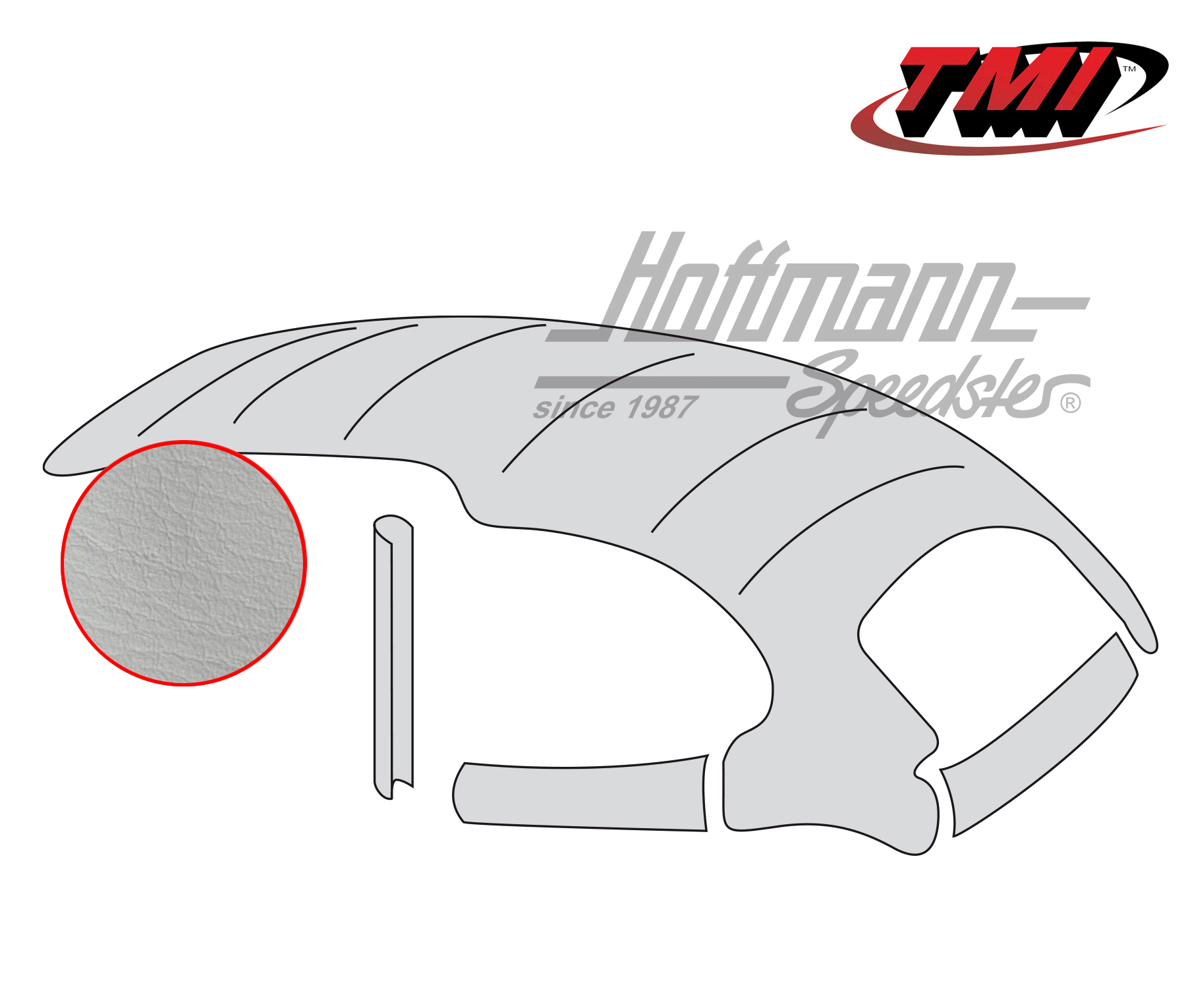 Ciel de toit, universel, avec toit ouvrant en acier, lisse, blanc cassé, 8.67- | 20-1105-48 | 055-7154