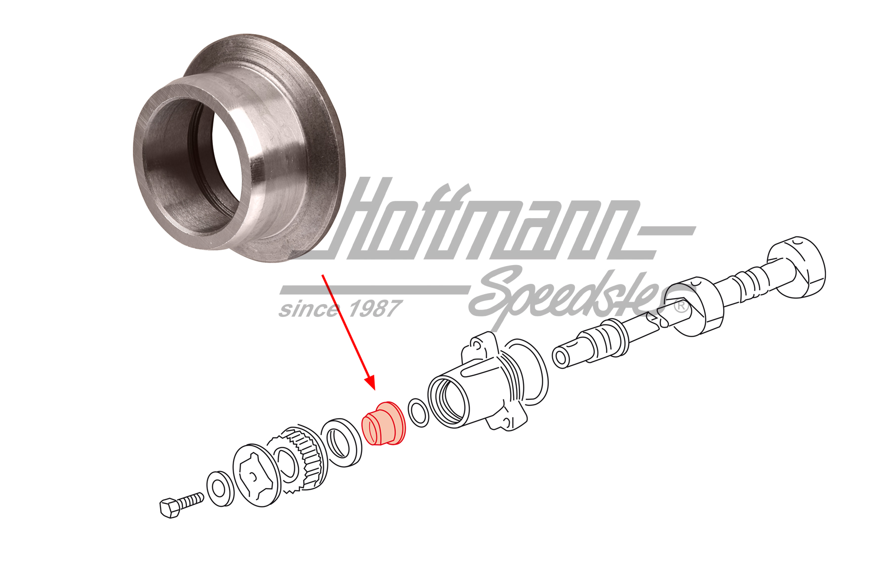 Douille entretoise, arbre de compensation, 924S/944                                                 