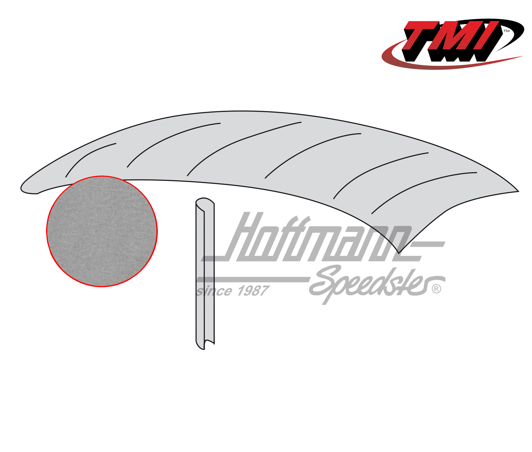 Ciel de toit, style origine, Mohair, gris, 8.46-7.52 | 20-1114-75 | 055-7190-60